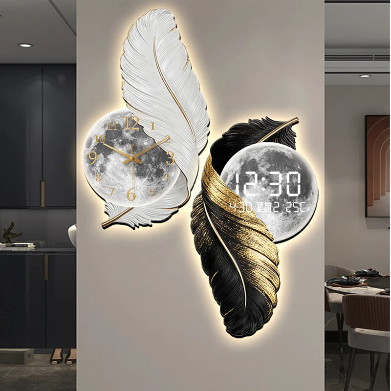 Living Room Minimalist Clock Wall Design Creative Wall Watch Fashion Simple Wall Watch Interior Art Mural Wanduhr Home Decor