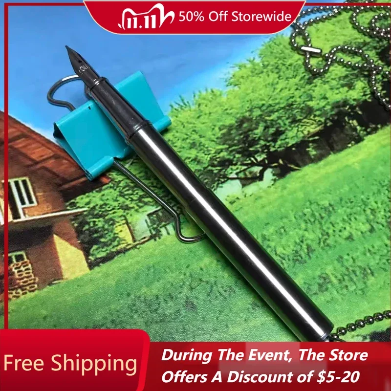 

Luxury Stainless Steel Exam Fountain Pens Short Blade Fmm 0.5 Tip Ink Pen Pocket Design Portable Gold Pen High-end Stationery