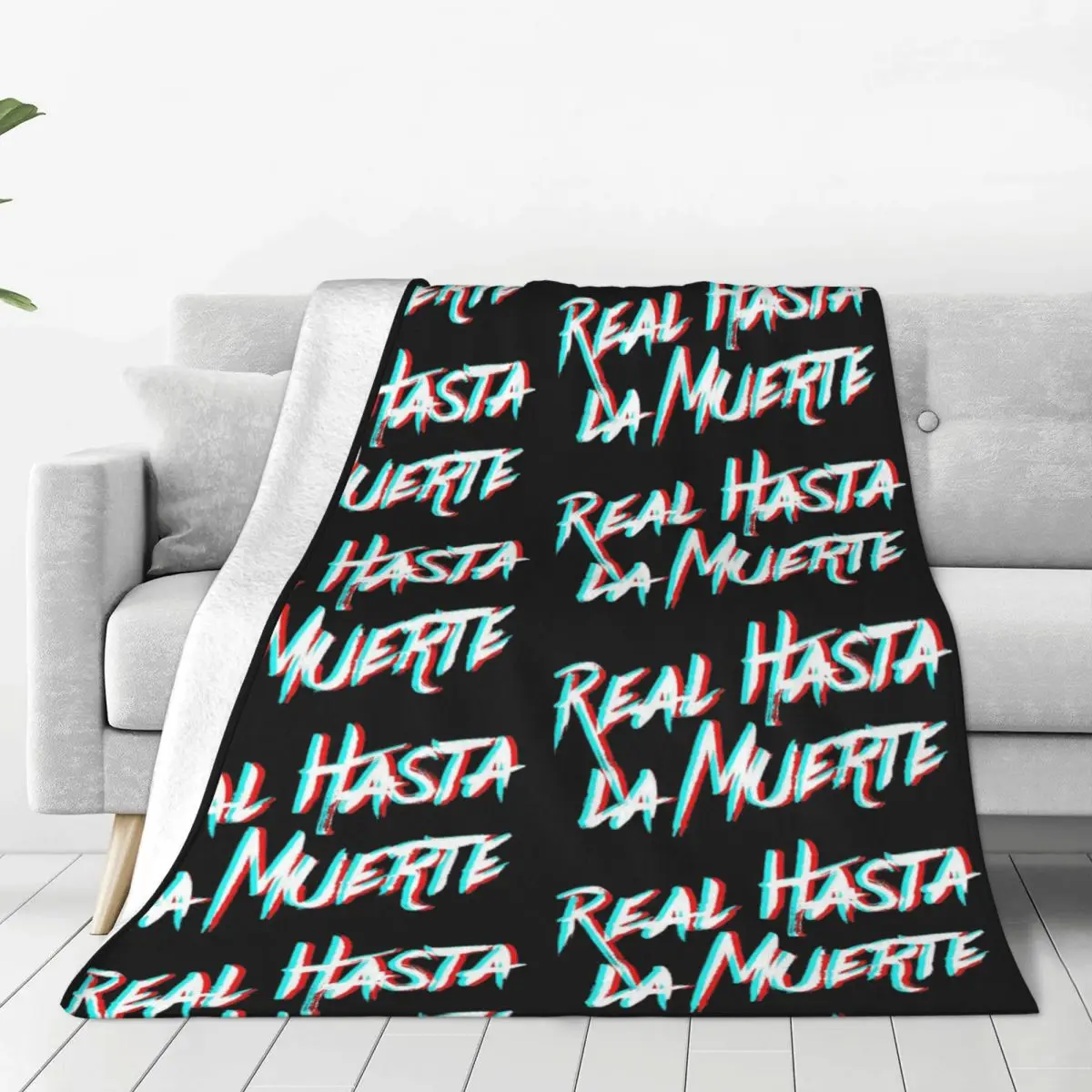 Real Hasta La Muerte Trap Reggaeton Blanket Flannel Anuel AA Multi-function Soft Throw Blanket Bedding Bedroom Plush Thin Quilt