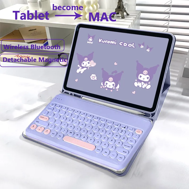 Case with Bluetooth Keyboard for Samsung Galaxy Tab S10 FE Plus 13.1 Inch 2025 X620 Tab S10FE X520 Magnetic Case with Pen Holder