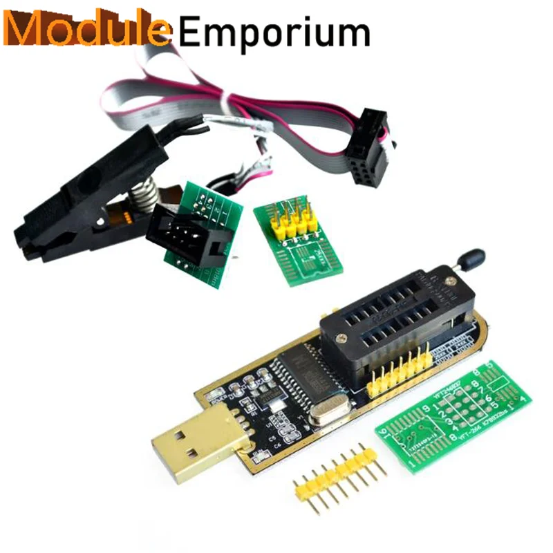 Picture 5: CH341A 24 25 Series EEPROM Flash BIOS USB Programmer Module + SOIC8 SOP8 Test Clip For EEPROM 93CXX / 25CXX / 24CXX