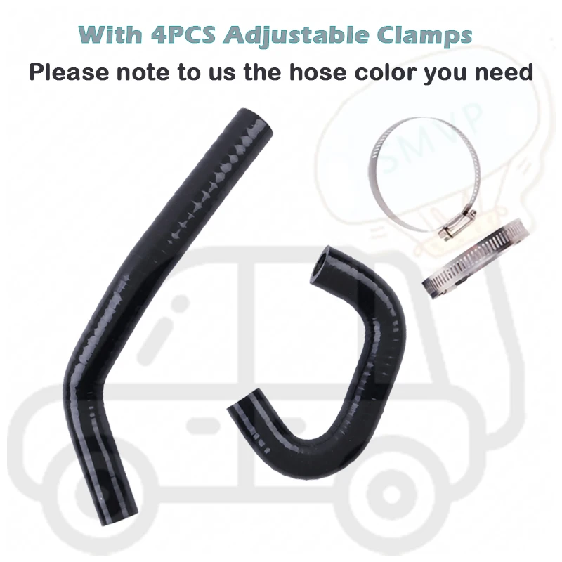 2PCS 3PLY Silicone Radiator Hose Kit Piping For Hybrid Racing Silicone Oil Cooler Hose for K Swap / Acura RSX & Type S New Black