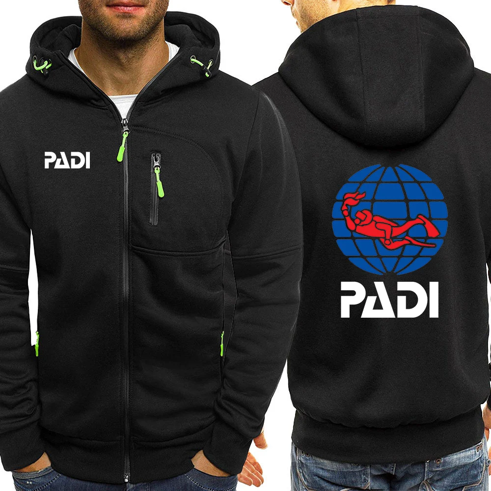 

2024 Scuba Driver Padi Men New Printing Spring and Autumn Casual Hot Sale Zipper Hooded Designe Classics Ordinary Coat Tops