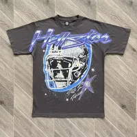 HS11 HS77 PATH TO PARADISE Tee Skull Crack ins with the same European  high street trend men's and women's short-sleeved T