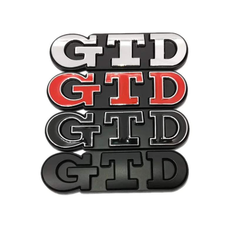 1pcs Car 3D Metal GTD Decals Head Grill Emblem Rear Badge For VW VOLKSWAGEN Golf 2 4 5 6 7 8 R MK4 MK5 MK6 MK7 Styling Sticker