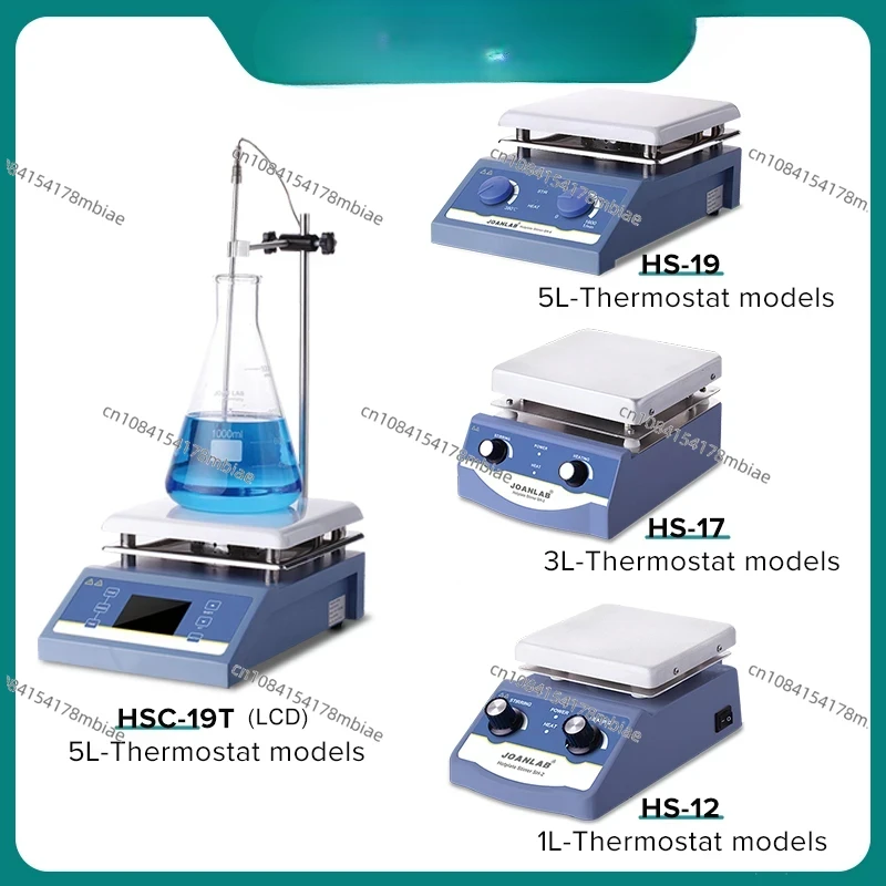 JOANLAB Heating Magnetic Stirrer Hot Plate Lab Stirrer Digital Display Thermostat Mixer Lab Equipment 1/3L 5L 220v with Stir Bar