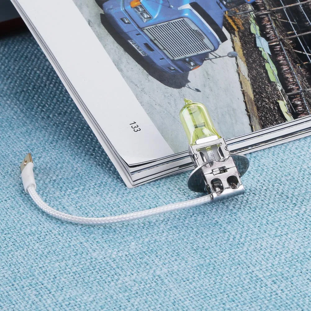 Ampoule halogène au xénon Portable 12V 55W, en verre de Quartz jaune, pour tête automobile, Instruments automobiles