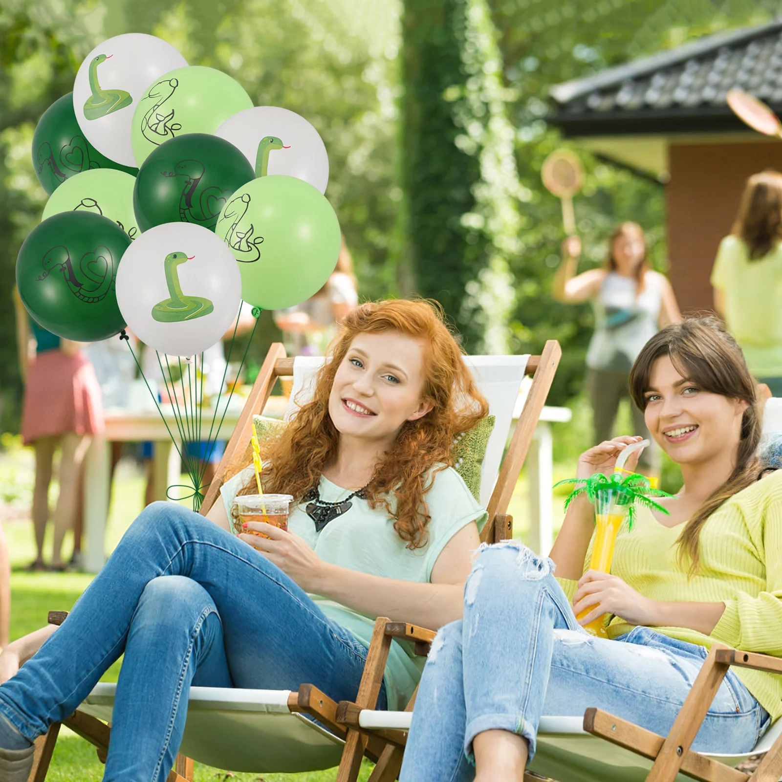 

18Pcs Snake Birthday Balloon Set Hanging Party Decorations for Wedding Graduation and Celebration Supplies Party Balloon Pendant