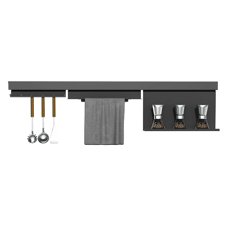 Kitchen rack Household multi-functional wall-mounted tableware seasoning rack Wall storage rack
