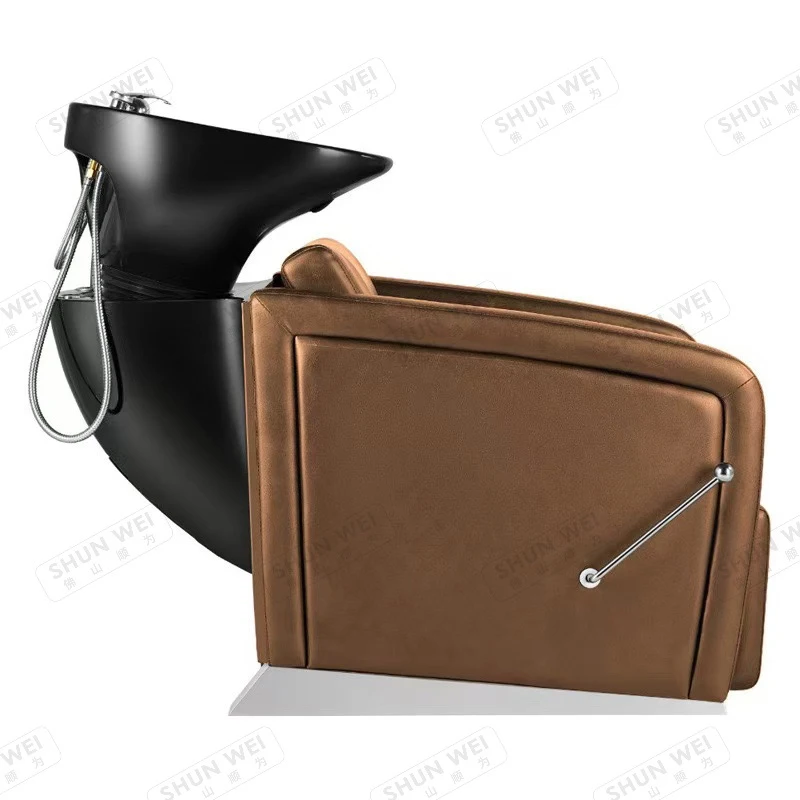 Factory Direct Sale: Trendy Semi-Reclining Salon Shampoo , Simple And High-End Ceramic Wash Bed Hair Salons