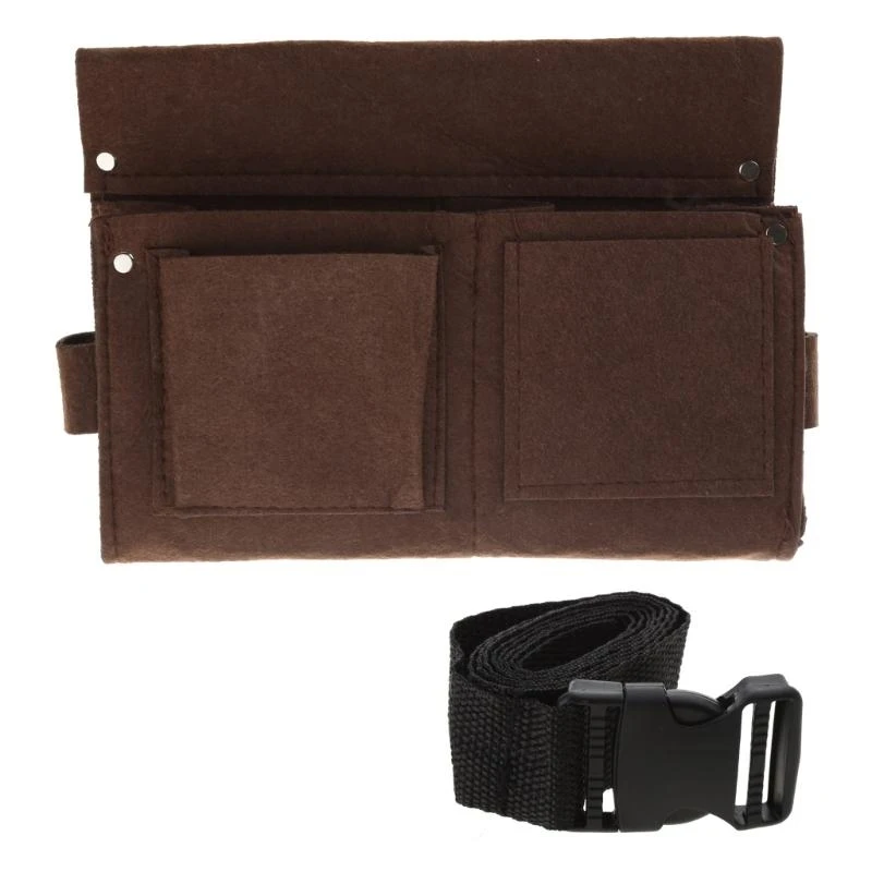 

652F Durable Canvas Tool Bag with Adjustable Waist Belt for Carrying Nails and Tools Woodworking Waist Pocket