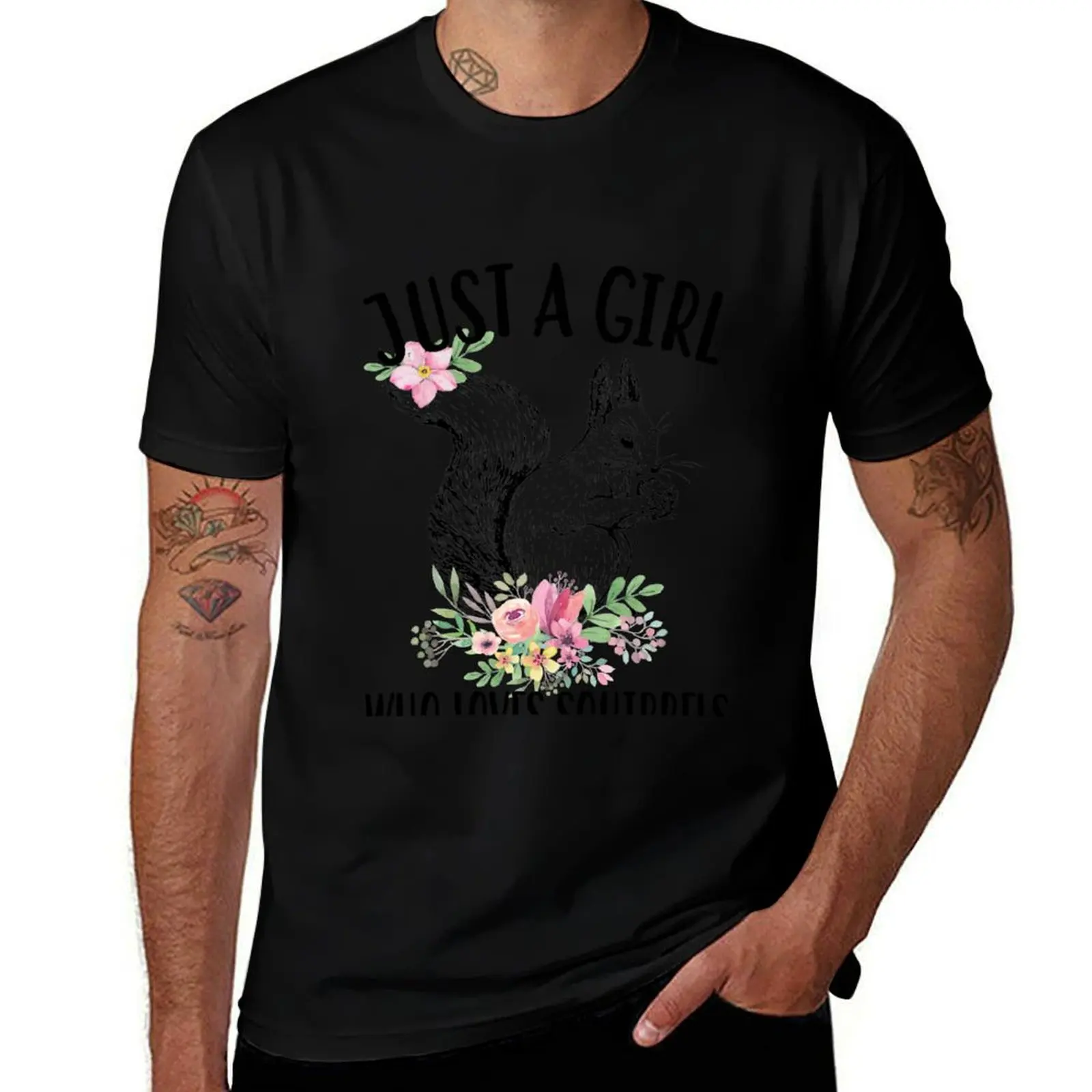 Just a girl who loves squirrels T-Shirt Fitness Quick Dry Short Sleeve Top