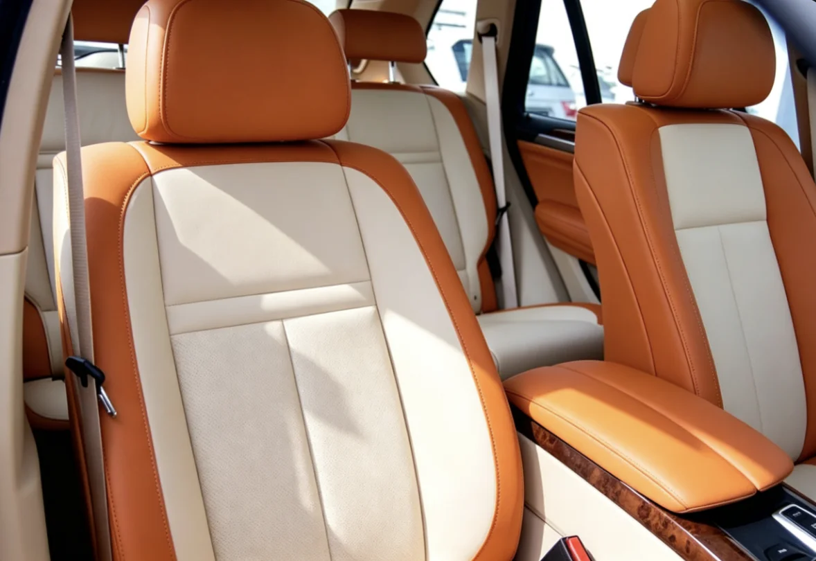 Für BMW X5 E70 2008~2013 5-Sitzer Maßgefertigte Autositzbezüge Luxuriöses Nappaleder 100% Passgenau Innenraumzubehör 360 ° Vollständige Abdeckung – Detail 3