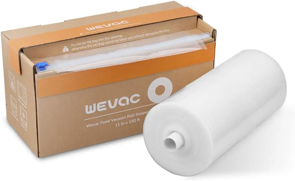 

11” x 150’ Food Vacuum Seal Roll Keeper with Cutter, I al Vacuum Sealer Bags for Food Saver, BPA Free, Commercial Gr