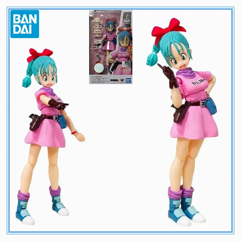 

Original Genuine Bandai Anime Dragon Ball Bulma ADVENTURE BEGINS SHF Model Toys Action Figure Gifts Collectible Ornaments Kids