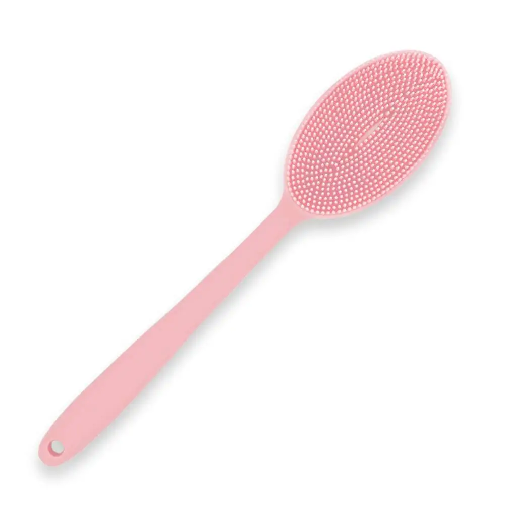 Back Scrubber for Shower Soft Silicone Bath Body Brush with Long Handle, BPA-Free, Hypoallergenic