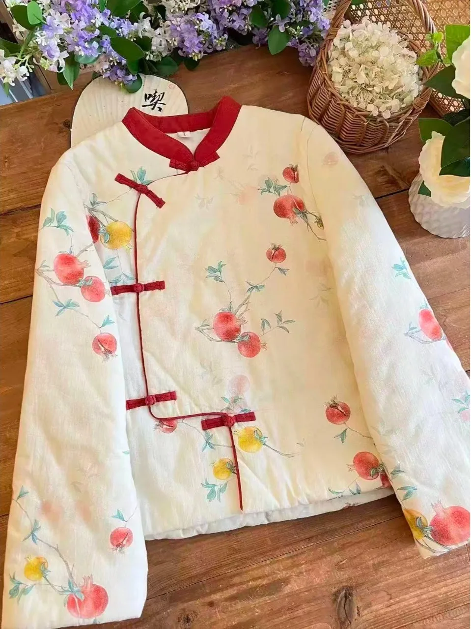 

Casual Loose Thiened Stand Collar Cotton Jaet Women's Winter New Sle Versatile Comfortable Warm Floral Print Button Coat