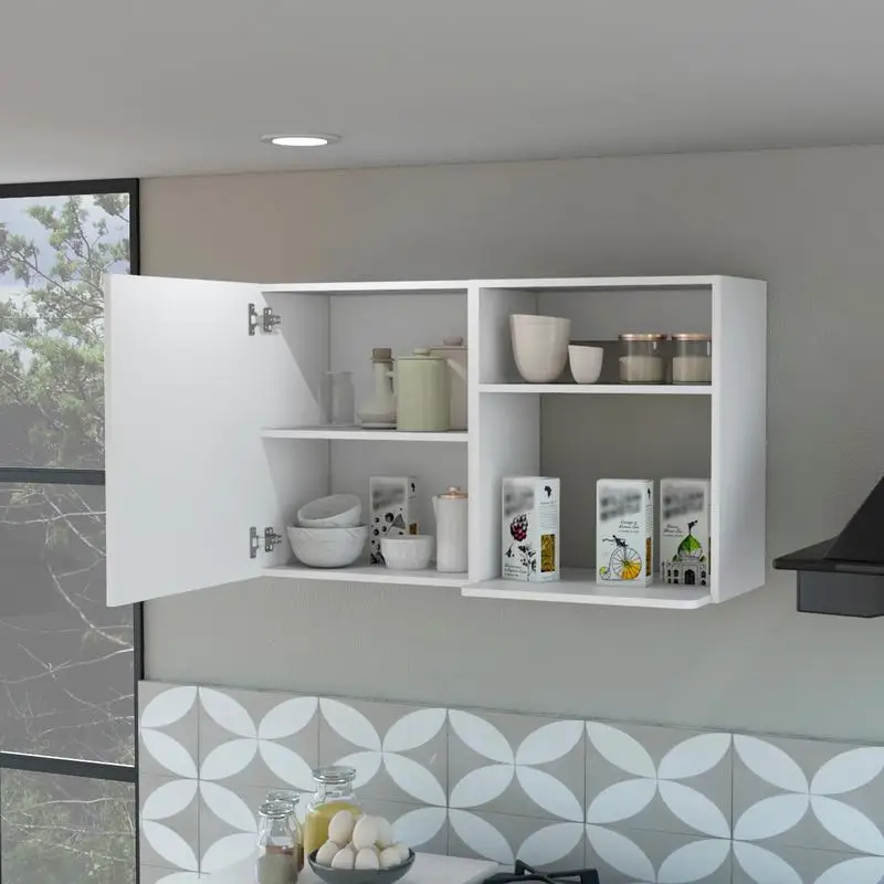 White Wall Cabinet 2 Door Storage Solutions for Home Organization