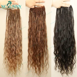 Body Wave Pre loop Crochet Boho Locs con riccioli di capelli umani treccia senza nodi dea Locs capelli all'uncinetto con estremità ricci dei capelli umani