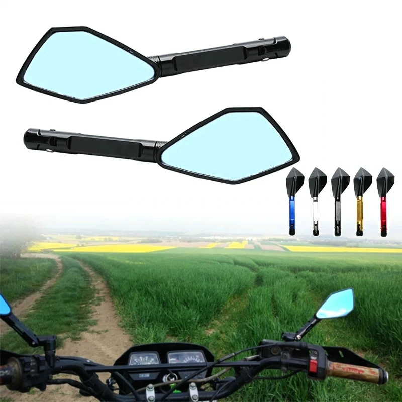 

Universal Motorcycle Rearview Mirror moto CNC Side Mirrors For Honda Suzuki Kawasaki BMW KTM Street Cruiser Dirt bike