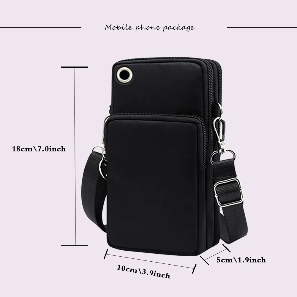 Canvas Mobile Phone Purse Small Crossbody Bag Mobile Phone Bag Women's Purse Wood Art Series Travel Shoulder Bag 2024 New