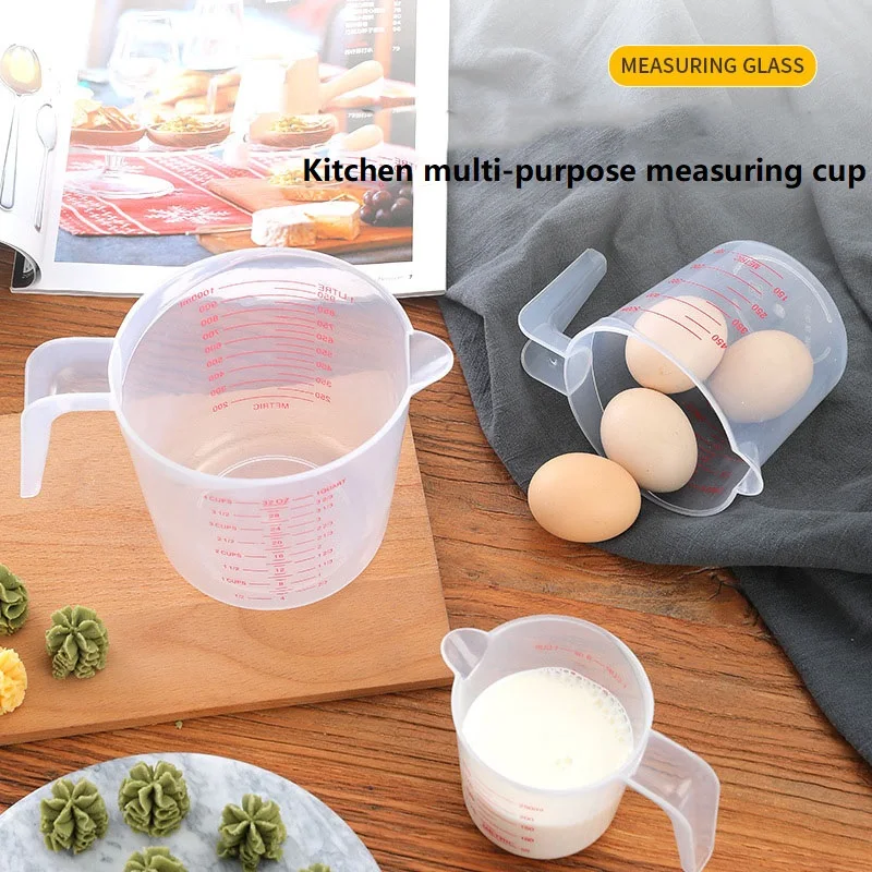 250/500/1000ML Easuring Cup Silicone Measuring Cups and Spoons Plastic Jug Digital Kitchen Scale Baking Tools Timer Accessories