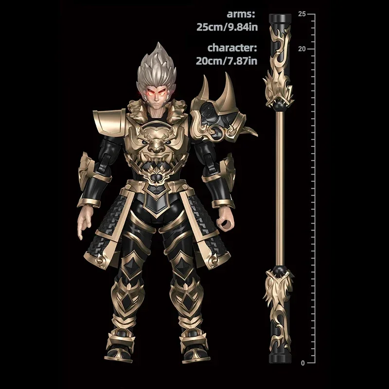 New Black Wukong Assembling Model 8in Action Figures Myth Game Peripheral Toys 13 Movable Joints DIY Wukong Model Toys Boy Gifts