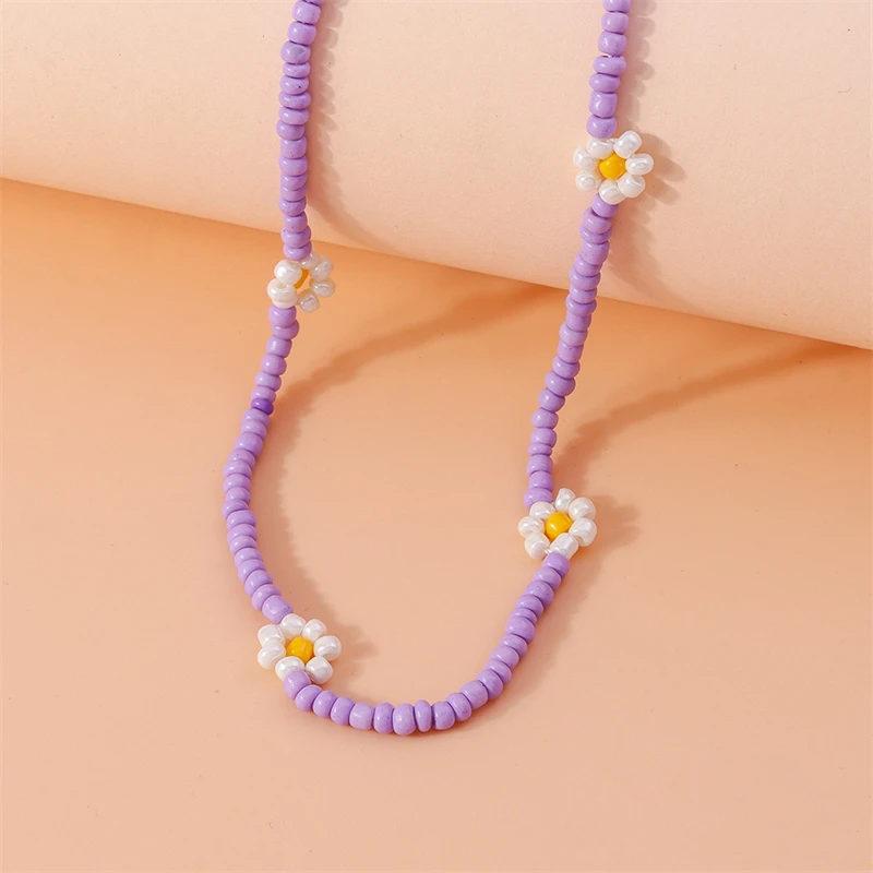 Mode handgemachte bunte Perlen Halskette für Frauen Mädchen Party Festival Schmuck Dekoration – Detail 7