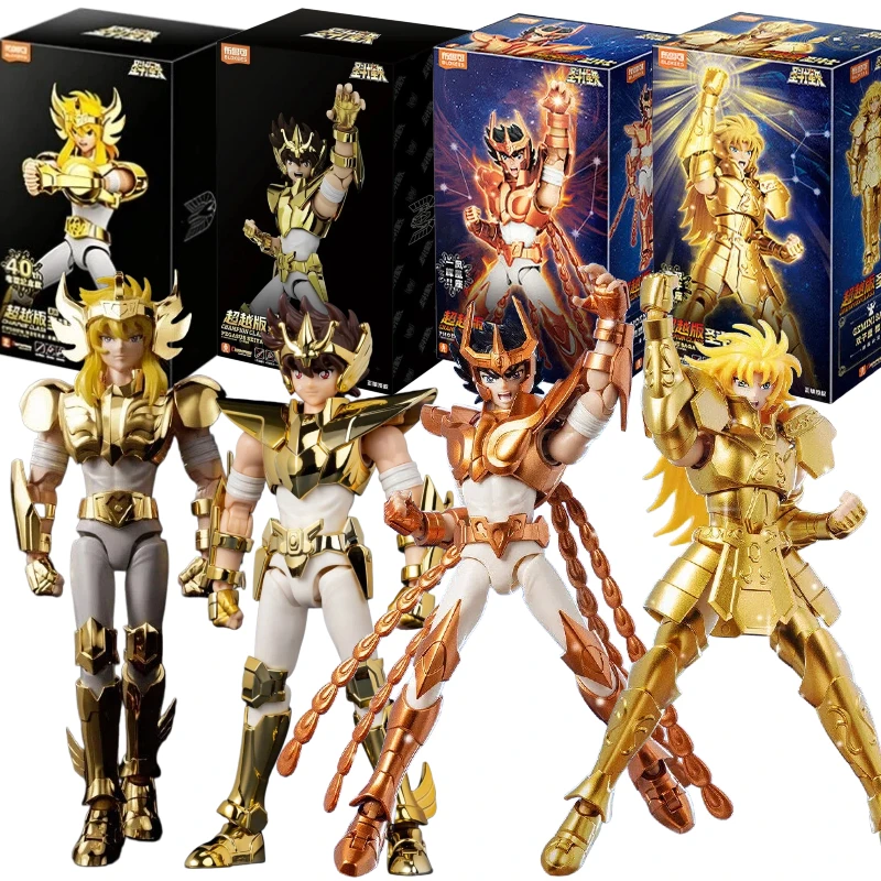 Blokees Gold Saint Seiya Cygnus Deathmask Shura Saga Shiryu Phoenix Pegasus Figura de Acción Articulada Modelo Anime Juguetes Regalos