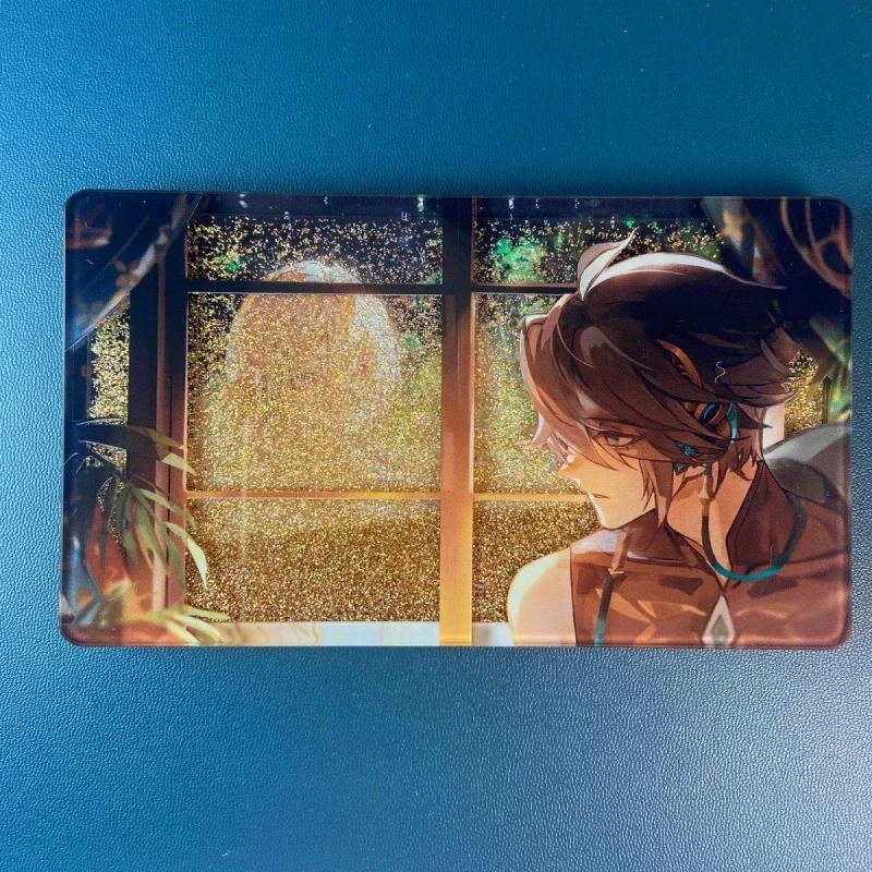 Hot Game Impact Alhaitham Kaveh Double Pattern Beautiful Waterfall Quicksand Mahjong Stand Figure Model Acrylic Desktop Decor