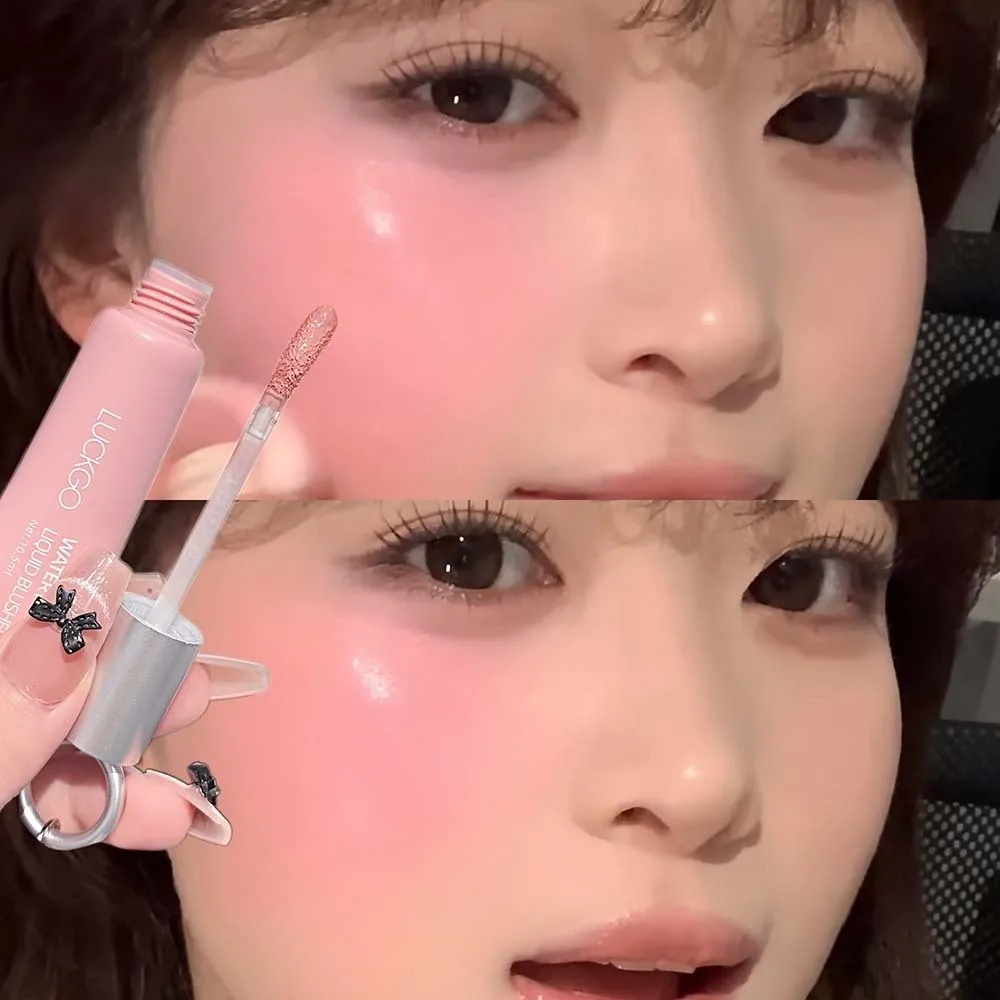 Moisturizing Liquid Blusher Water Light Formula Waterproof Face Brightening Rouge Monochrome Long Lasting Cheek Tint Cosmetics