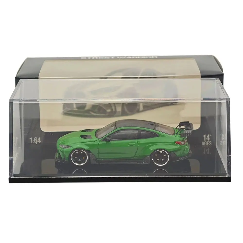 SW 1/64 مقياس ل M4 G82 الأخضر الرياضة دييكاست نموذج سيارة مصغرة محدودة جمع هدية لعبة نماذج السيارات
