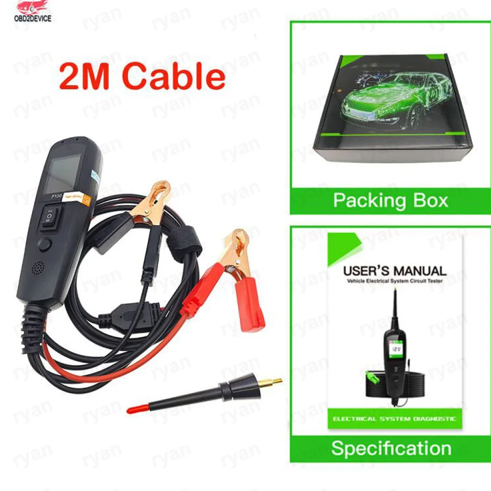Testador de Circuito Elétrico do Carro, Ferramenta de Diagnóstico do Sistema Automotivo, Original, 12V, 24V, Alice P100, EC150, P100