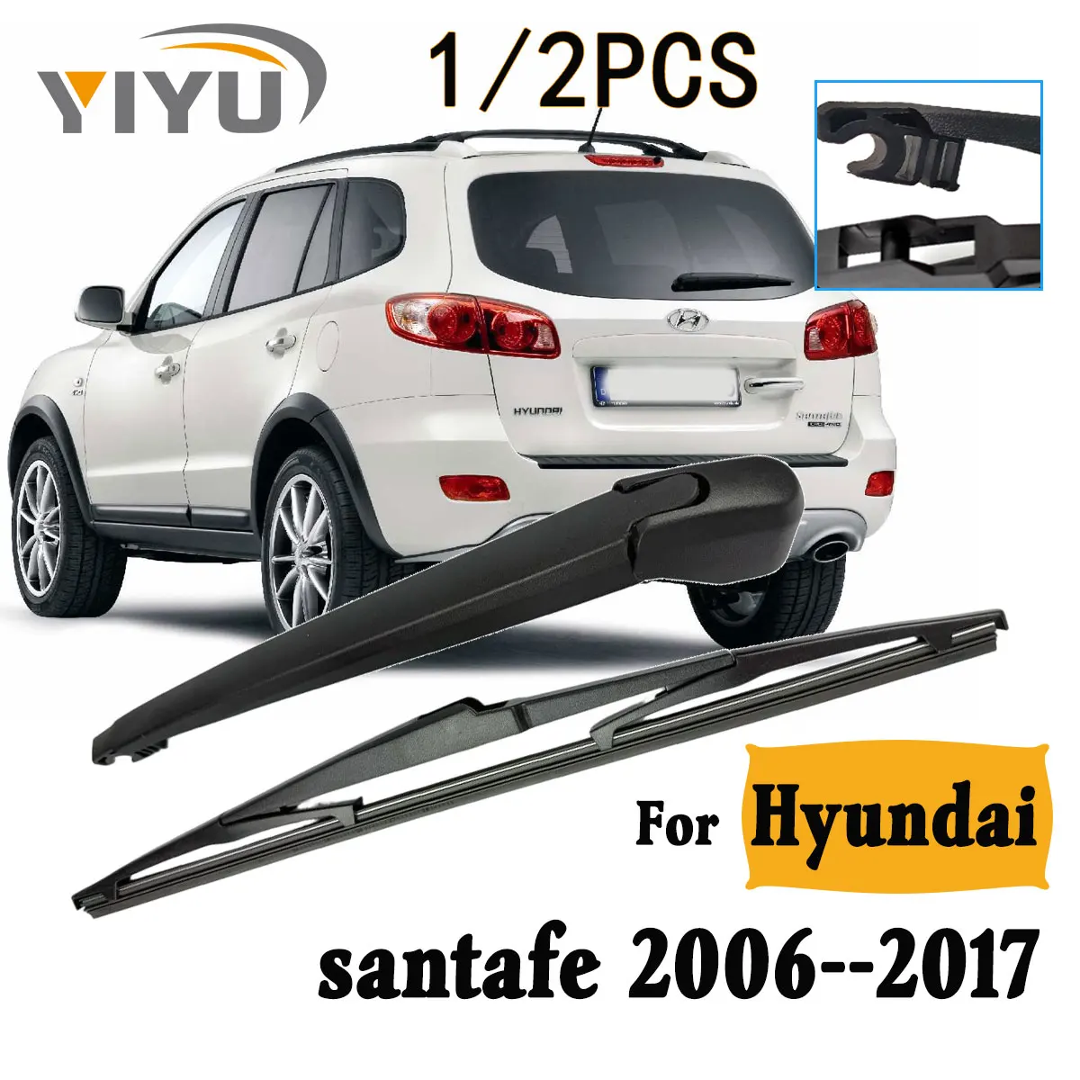 

1/2 шт., комплект рычагов стеклоочистителя заднего стекла для Hyundai santafe 2006-2017, лобовое стекло, чистая задняя дверь, окно