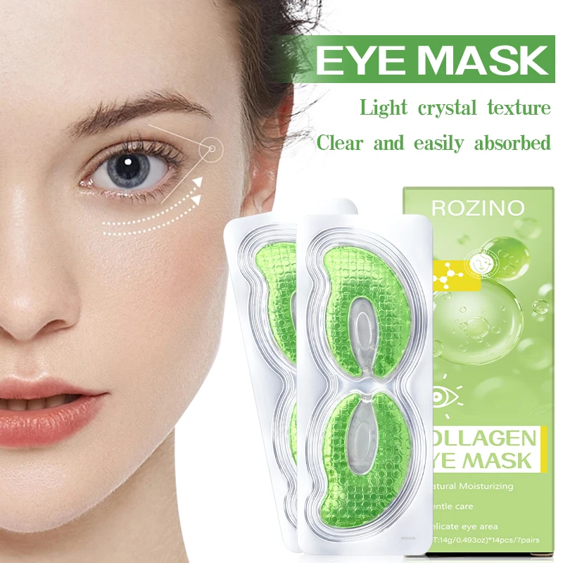 14-Piece Instant Collagen-Enhancing Eye Mask, Instantly Lifts and Firms the Skin, Provides Strong Hydration and Cooling Effect, Reduces Dry Lines and Fine Lines, Fades Dark Circles, Suitable for Puffy and Dull Eyes, Improves the Appearance of Light Beige Discoloration and Puffiness, Suitable for All Skin Types