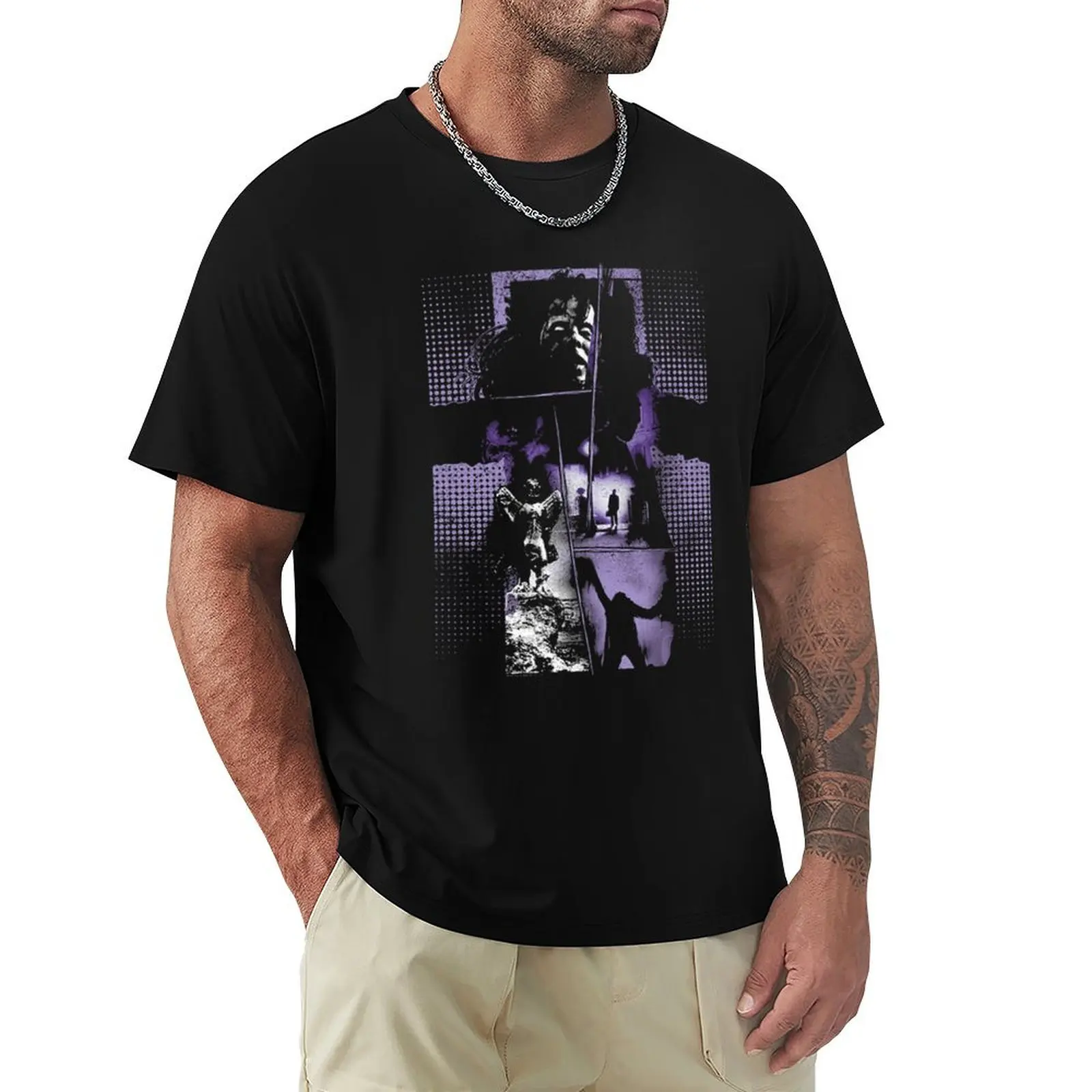 

Purple Nightmare Exorcist T-Shirt Basic Solid Color Casual Tee Shirt