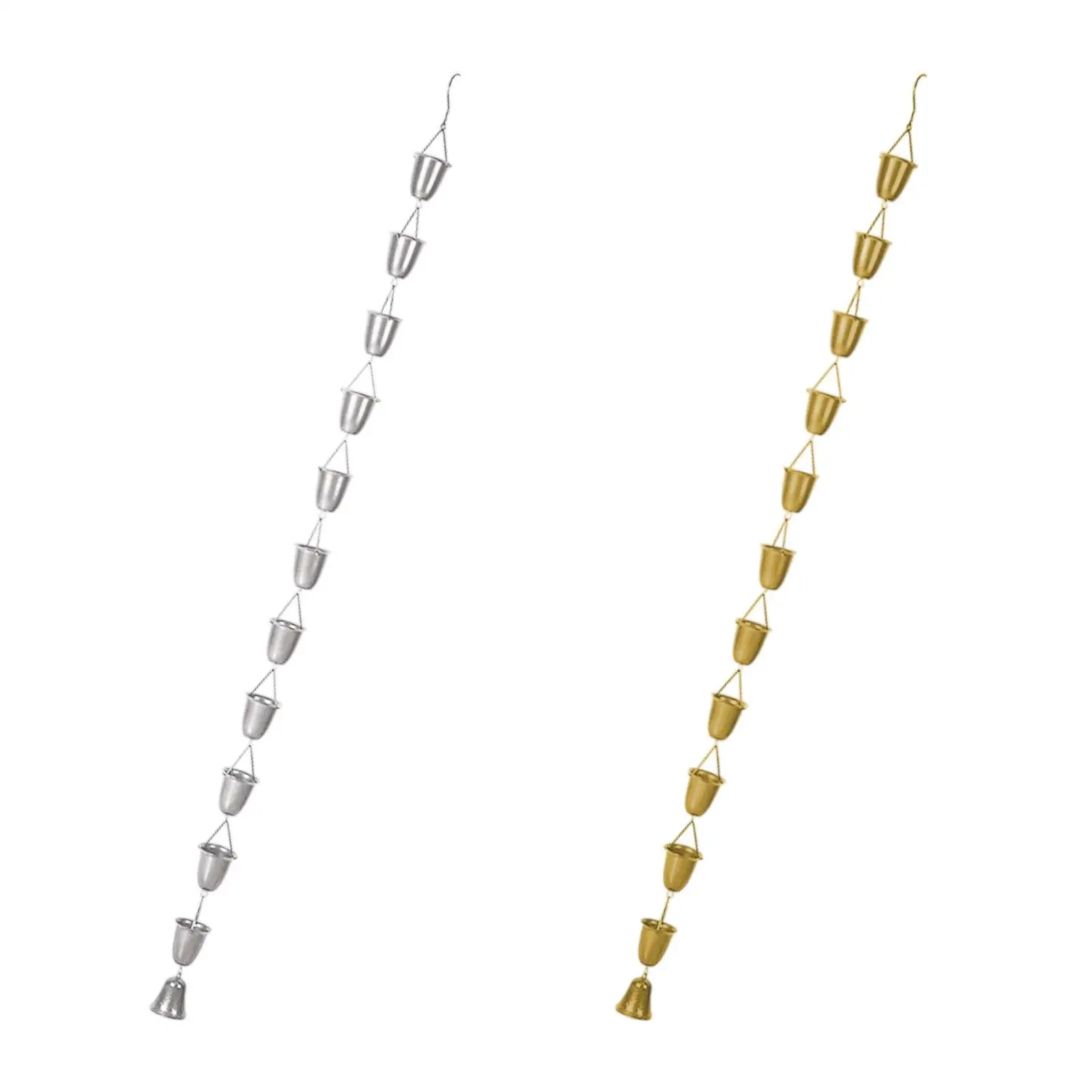 

Cup Rain Chain Ornament Replacement Downspout Hanging Gutter Chain Water Diverter for Outdoor House Courtyard Garden Home Decor