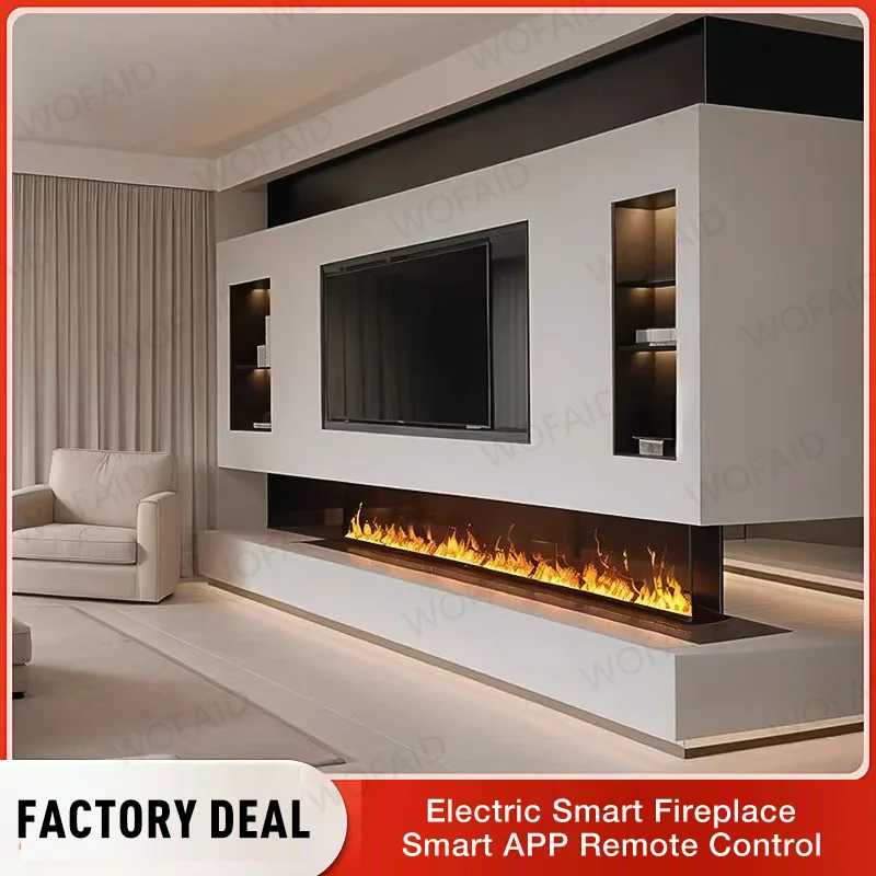 Ultrasonic Electric Mist Firebox Fireplace : TUYA Home Control, 5 Mist Levels Fireplace Child Lock - Bestseller in Germany EU