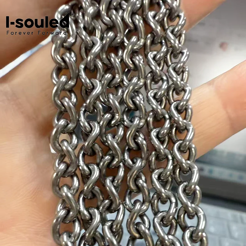 DIY-Kette aus reinem Titan, Schmuckzubehör, 5 mm, Metall-Bastelzubehör für Do It Yourself-Projekte