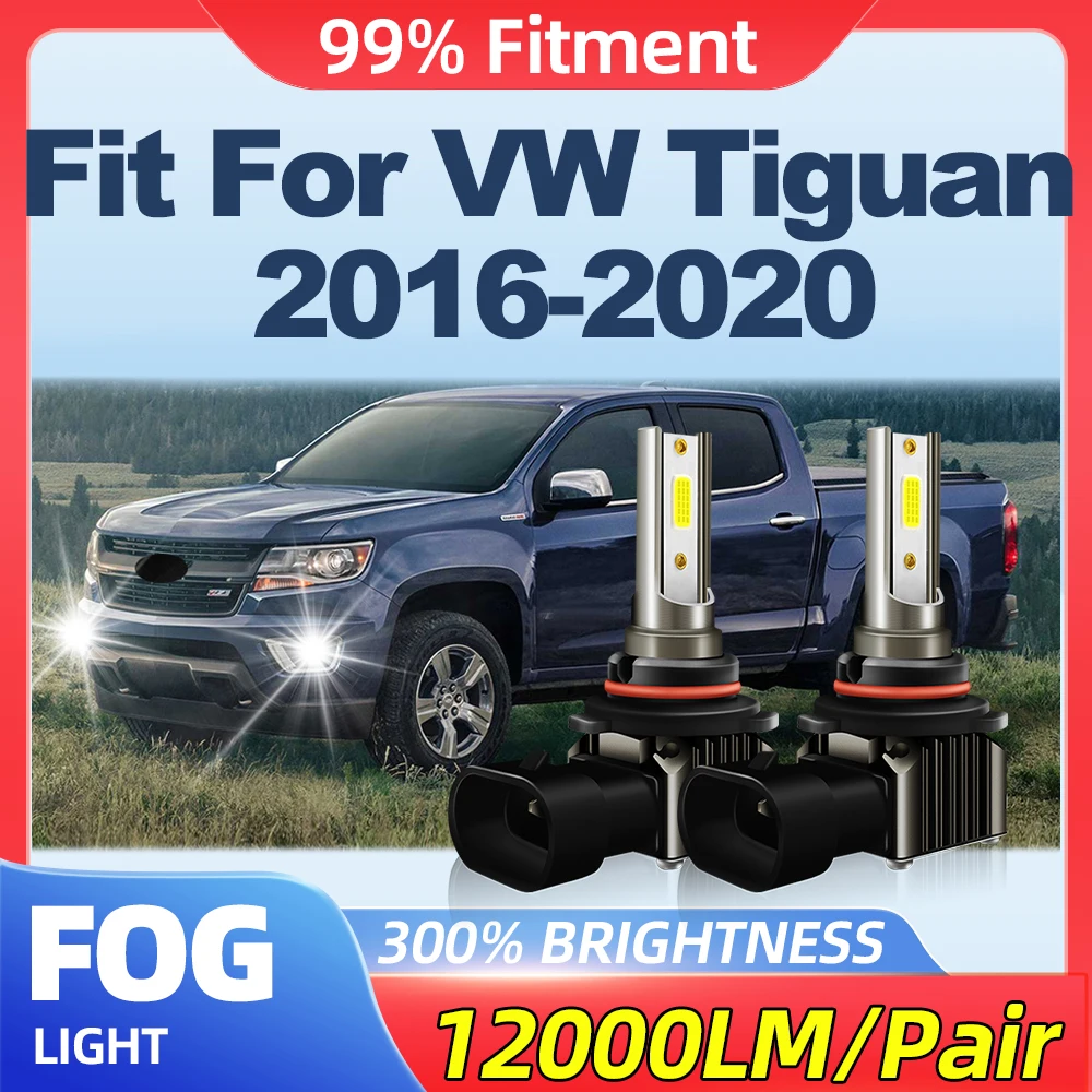

Fit For VW Tiguan 2016 2017 2018 2019 2020 24000LM H8 H9 H11 Car Fog Lamps 200W Auto Fog Lights 6000K White 12V Plug And Play