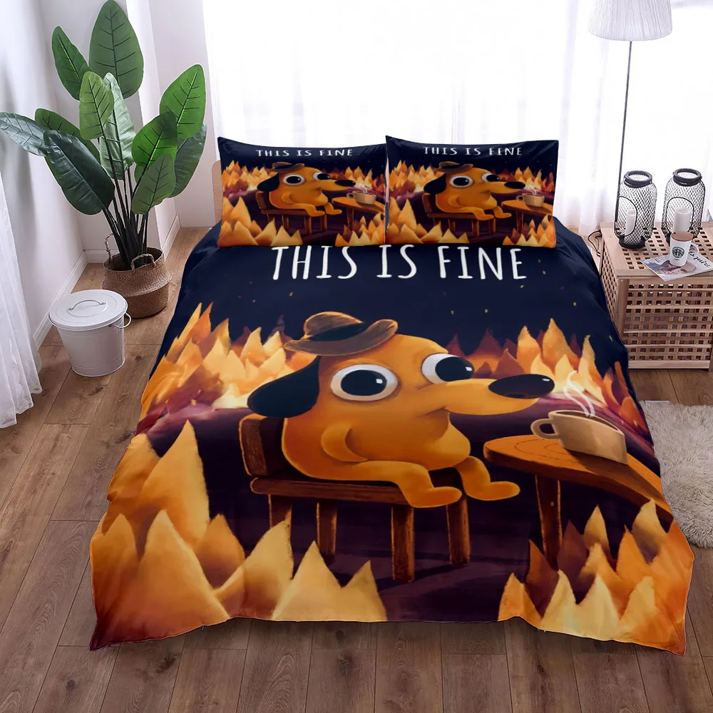 Meme Duvet Cover Set King Queen Double Full Twin Single Size Bed Linen Set