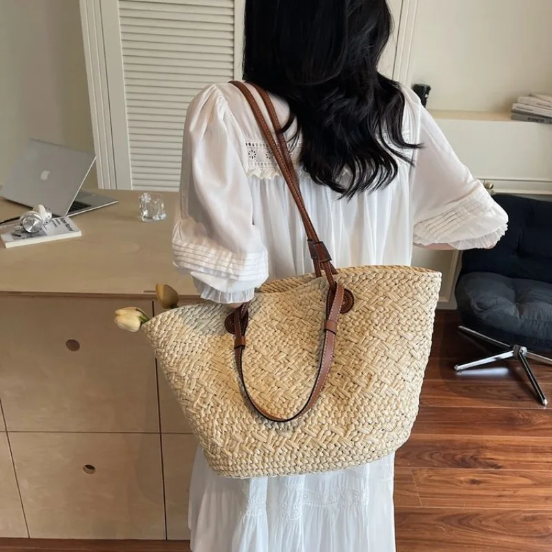 Luxury Brand Classic Vintage Leather Diaper Bags For Women Elegant Designer Large Capacity Minimalist Messenger Tote Bag