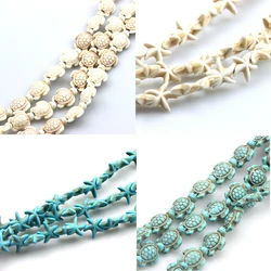 20pcs/Lot Turtle Starfish Turquoise Blue Loose Green Stone Shape Beads for DIY Bracelet Necklace Jewelry Making
