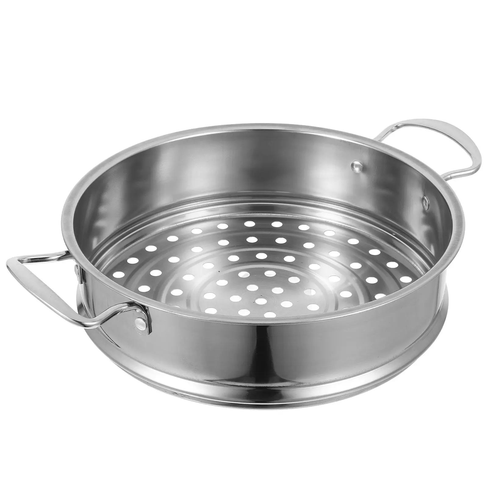

9.37 Inch Stainless Steel Basket Multifunctional Metal Dumpling Vegetable Pan for Kitchen Cookware Large for Pots