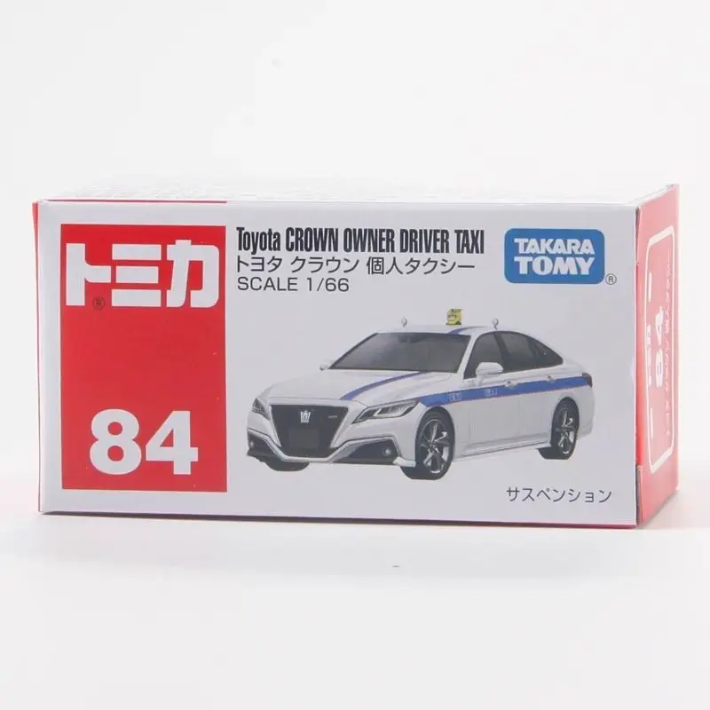 

TAKARA TOMY Diecast Alloy Car Model Toyota Crown Taxi Red White Box 84 Car toys, exquisite gifts for children