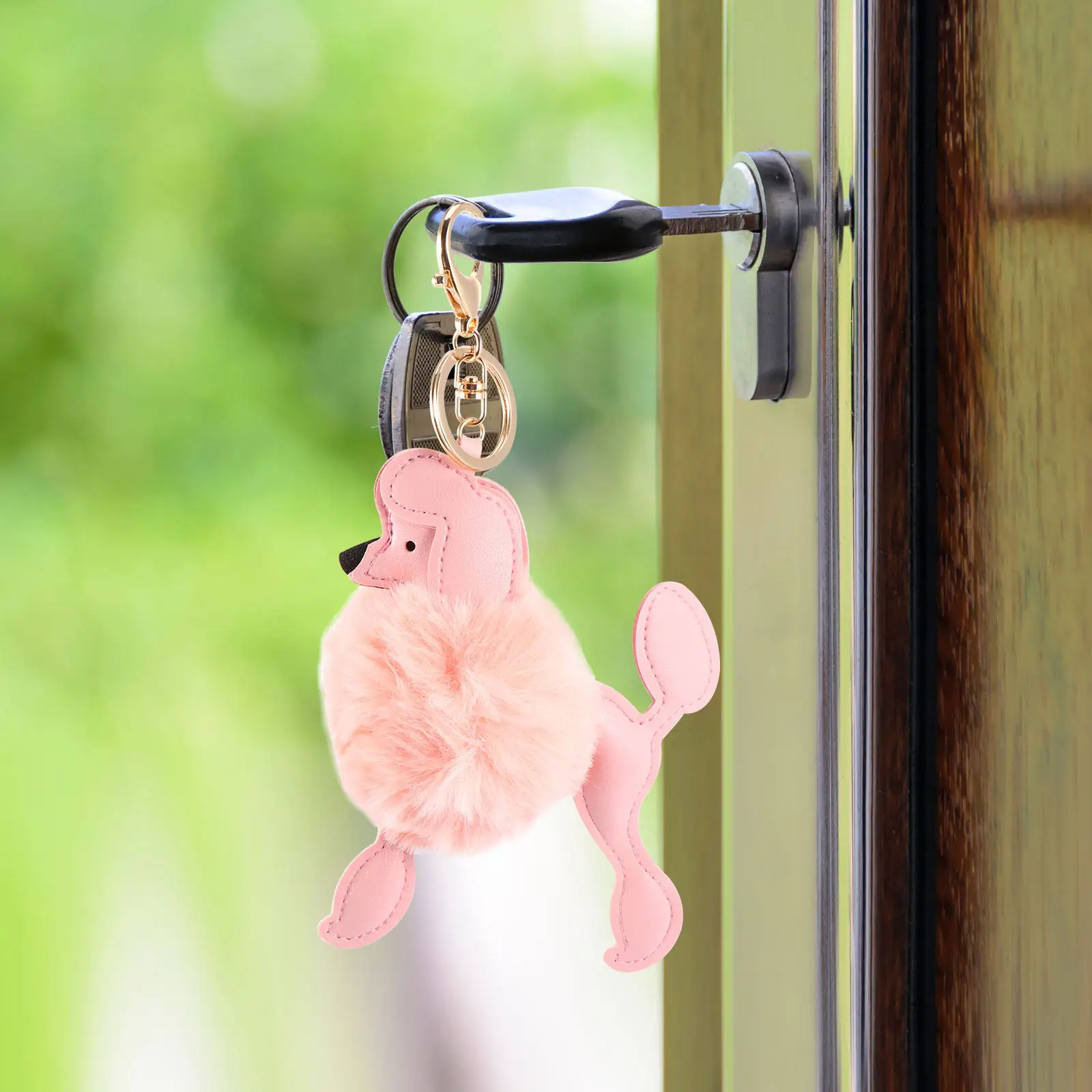 1Pcs Adorable Dog Design Keychain Premium Material Key Hanging Accessory for Purse Handbag Wallet Backpack Birthday Wedding