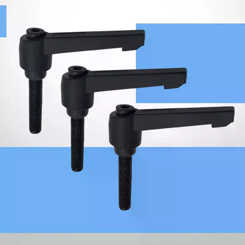 2Pcs M4 M5 M6 M8 Clamping Lever Machinery Adjustable 7-shaped Handle Locking External Male Thread Knob