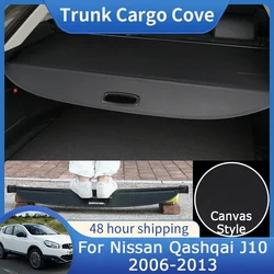 Rear Trunk Cargo Cover For Nissan Qashqai J10 Dualis 2006~2013 Curtain Luggage Privacy Security Shield Waterproof Accessories