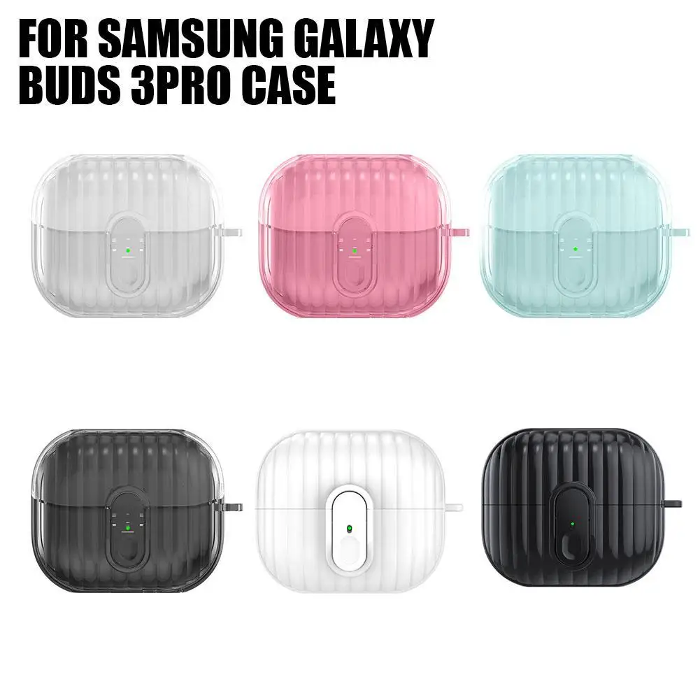 Case for Samsung Galaxy Buds 3 / Buds 3 Pro Shell Texture Case Cover With Quick Switch TPU Material Earphones Protector