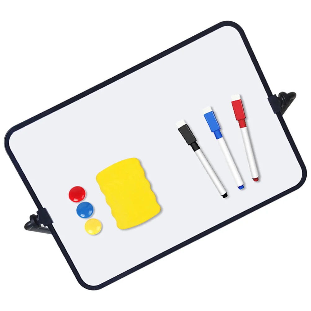 Small Dry Erase Board A4 Whiteboard Set Office Desk Drawing Desktop Double-sided